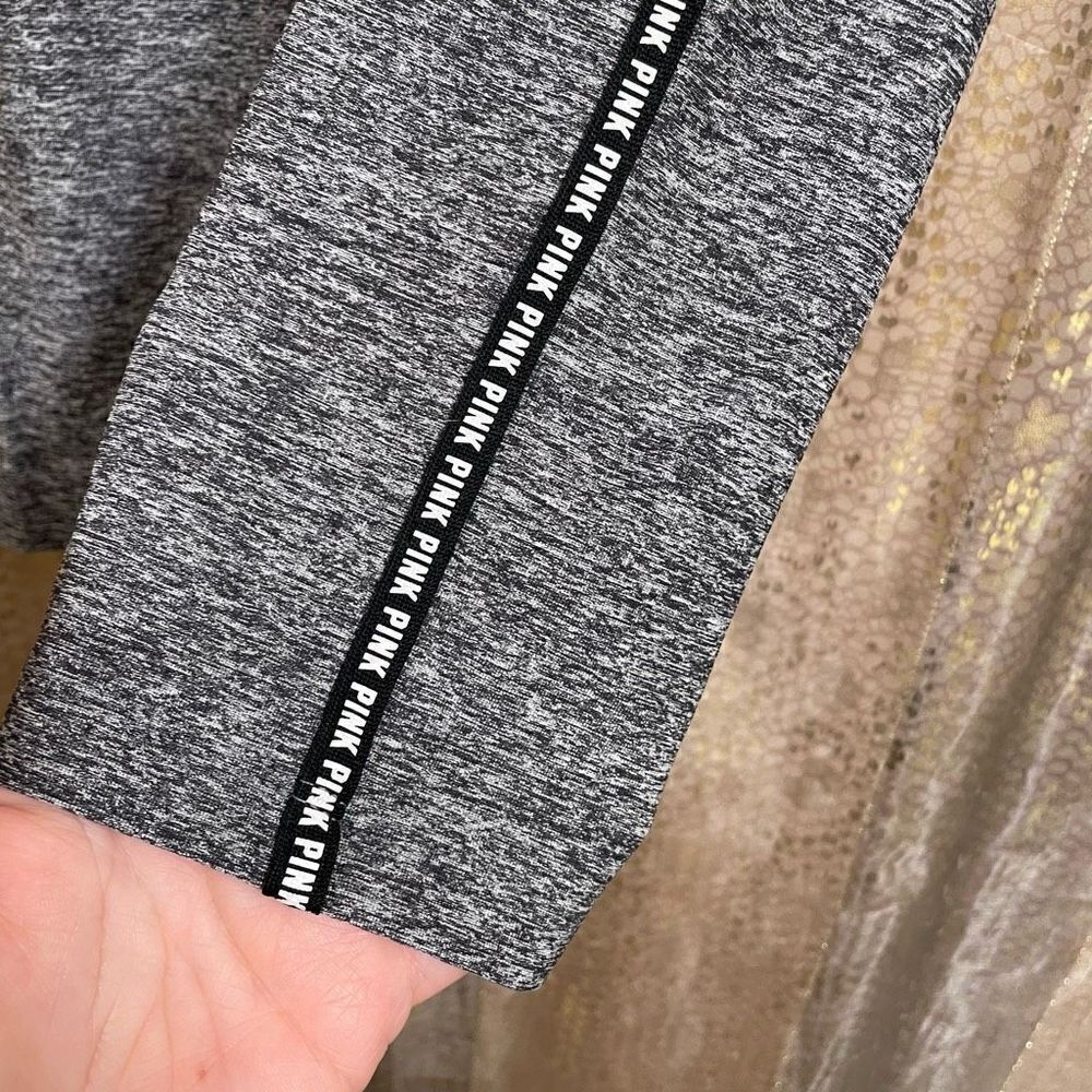 PINK Victorias Secret Ultimate Marled Gray Black Capri Leggings, XS - Picture 3 of 5